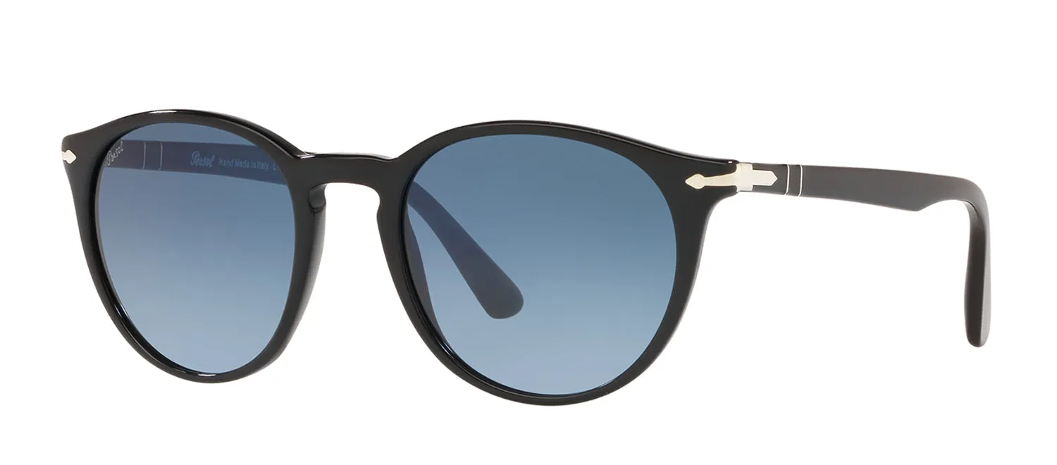 Persol PO 3152S 9014Q8 Round Plastic Black Sunglasses with Blue Gradient Lens sold by Gaffos product image thumbnail 2