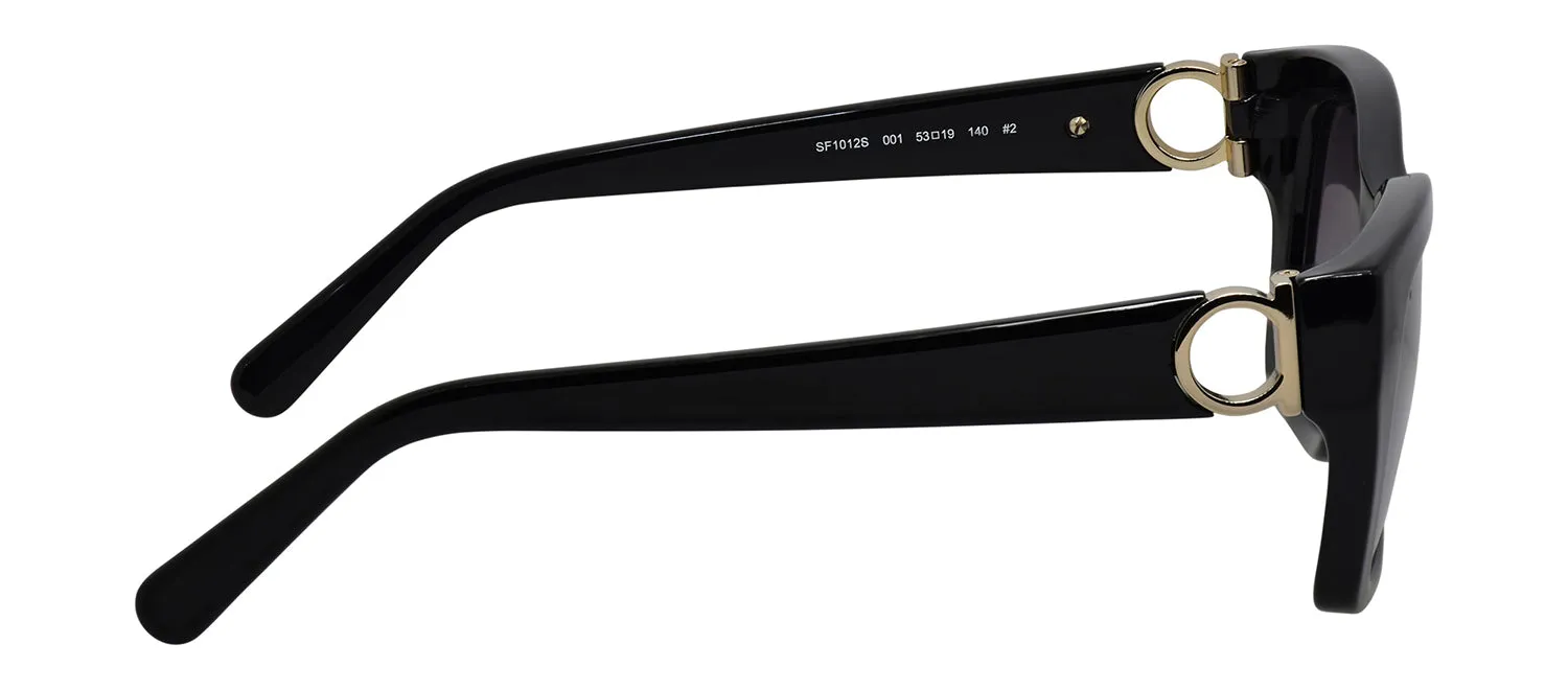 Salvatore Ferragamo SF 1012S 001 Square Plastic Black Sunglasses with Grey Lens sold by Gaffos product image thumbnail 3