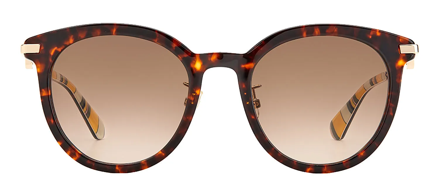 Kate Spade KS Keesey/G/S 086 Round Plastic Havana Sunglasses with Brown Gradient Lens sold by Gaffos