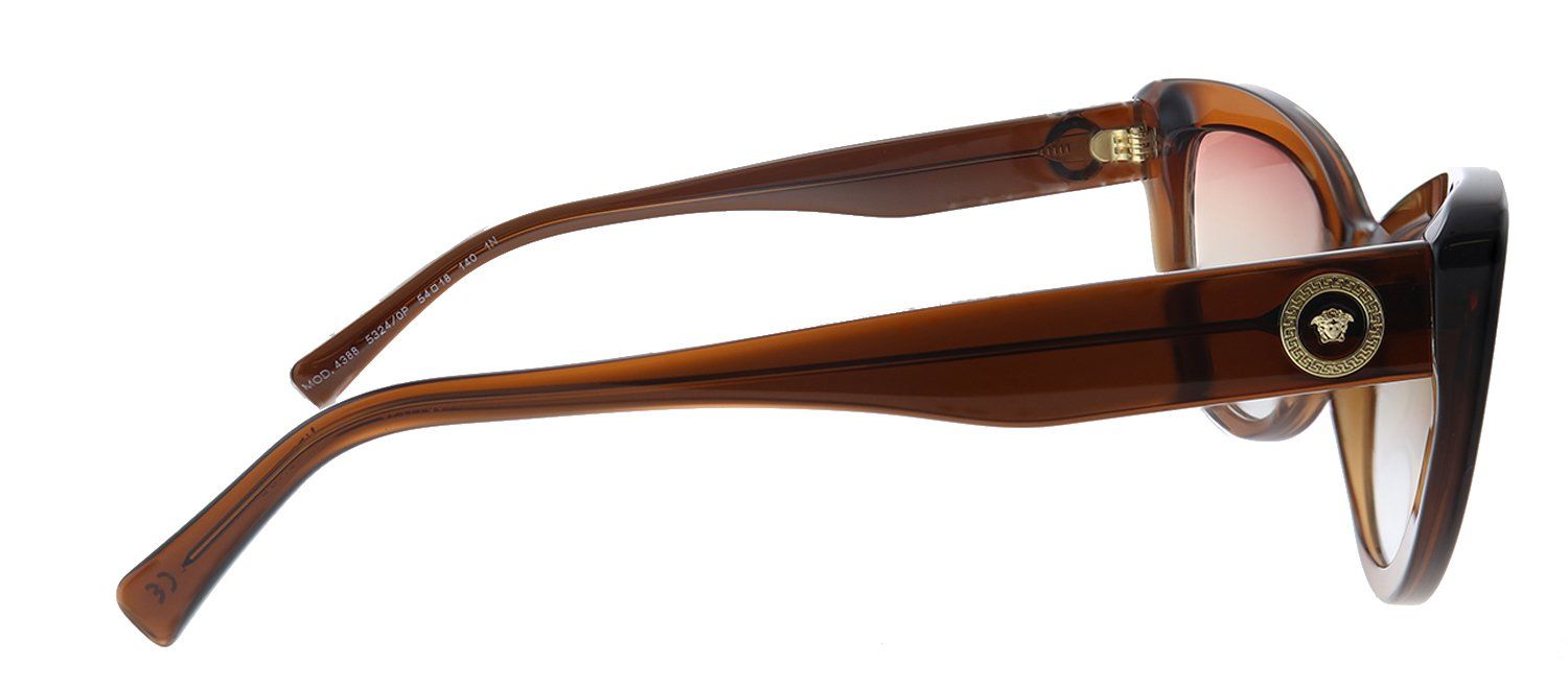 Versace VE 4388 53240P Butterfly Plastic Transparent Brown Sunglasses with Orange Gradient Lens sold by Gaffos product image thumbnail 3