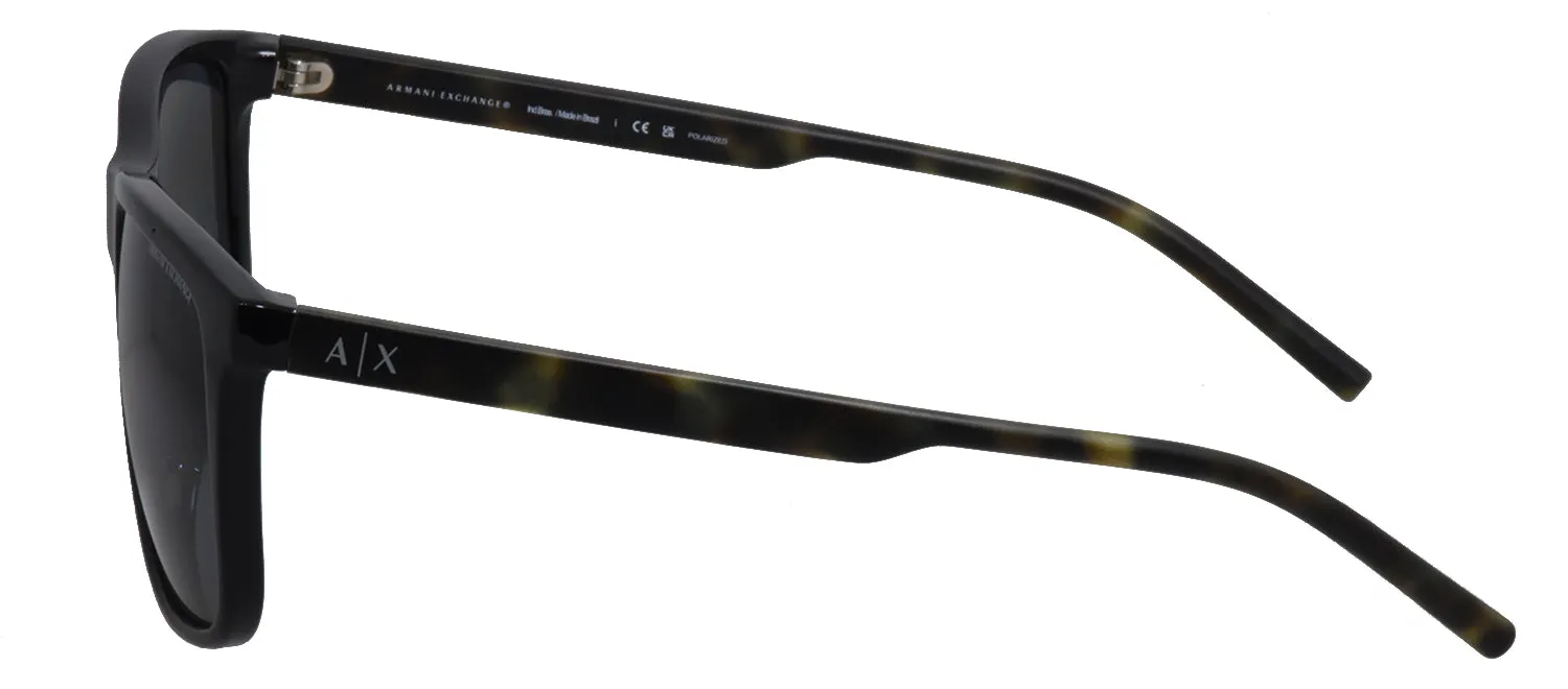 Armani Exchange AX 4070S 815881 Pillow Plastic Black Sunglasses with Grey Polarized Lens sold by Gaffos product image thumbnail 4