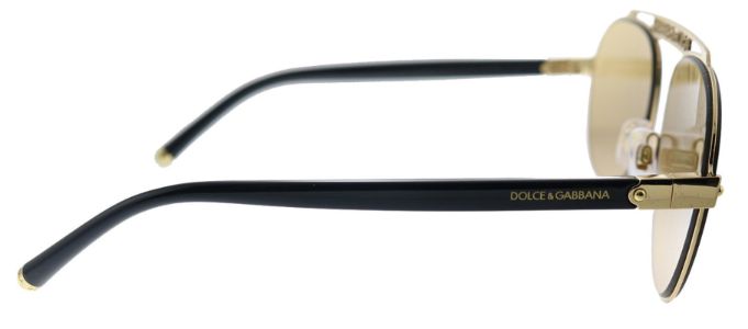 Dolce & Gabbana DG 2235 02/A7 Aviator Metal Gold Sunglasses with Brown Gradient Mirrored Lens sold by Gaffos