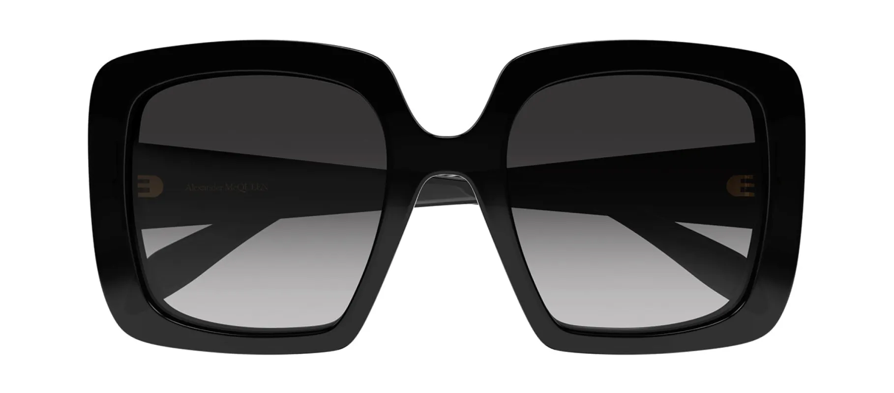 Alexander McQueen AM 0378S 001 Square Plastic Black Sunglasses with Grey Gradient Lens sold by Gaffos