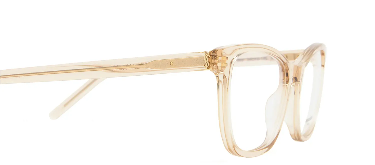Saint Laurent MONOGRAM SL M121O 003 Square Plastic Nude Eyeglasses with Logo Stamped Demo Lenses sold by Gaffos product image thumbnail 3