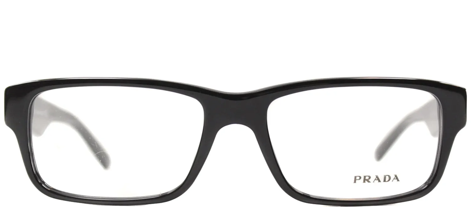 Prada Heritage PR 16MV 1AB1O1 Rectangle Plastic Black Eyeglasses with Demo Lens sold by Gaffos