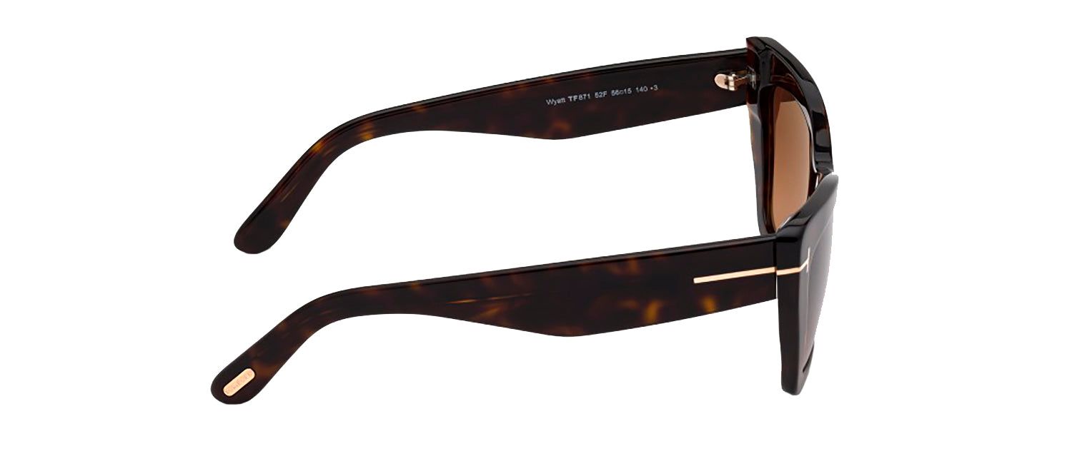 Tom Ford Wyatt TF 871 52F Cat-Eye Plastic Havana Sunglasses with Brown Gradient Lens sold by Gaffos product image thumbnail 2