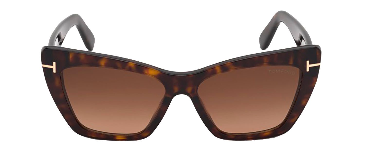 Tom Ford Wyatt TF 871 52F Cat-Eye Plastic Havana Sunglasses with Brown Gradient Lens sold by Gaffos