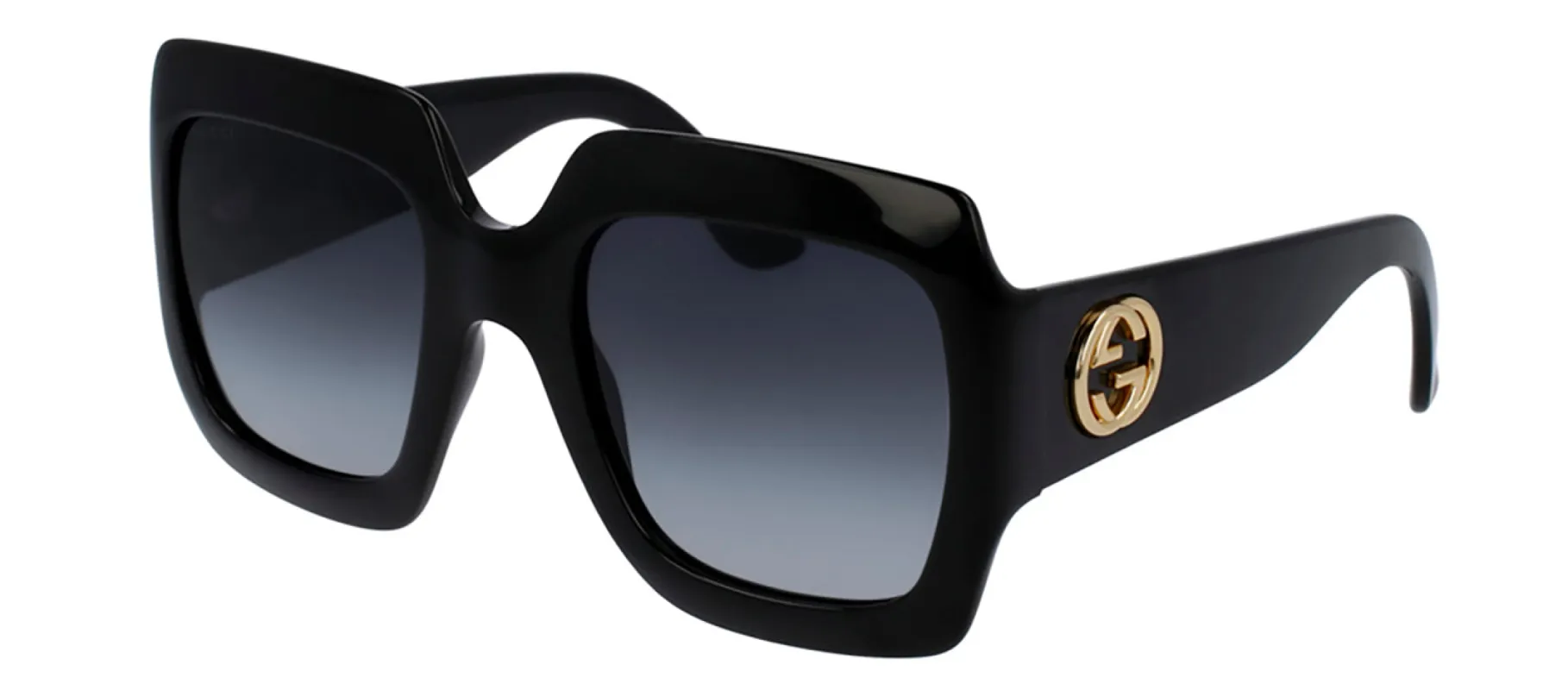 Gucci GG 0053SN 001 Square Acetate Black Sunglasses with Grey Lens sold by Gaffos