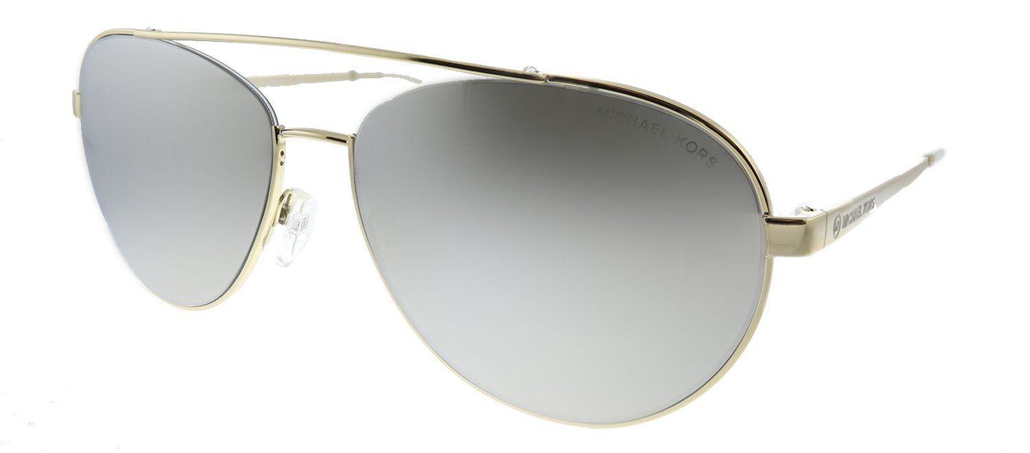 Michael Kors Aventura MK 1071 10146G Aviator Metal Gold Sunglasses with Silver Mirror Lens sold by Gaffos product image thumbnail 2