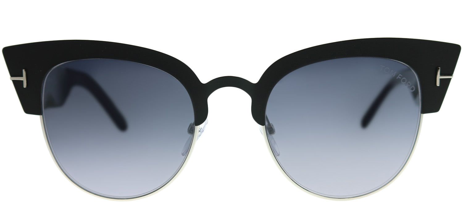 Tom Ford TF 607 05C Cat-Eye Metal Black Sunglasses with Grey Mirror Lens sold by Gaffos