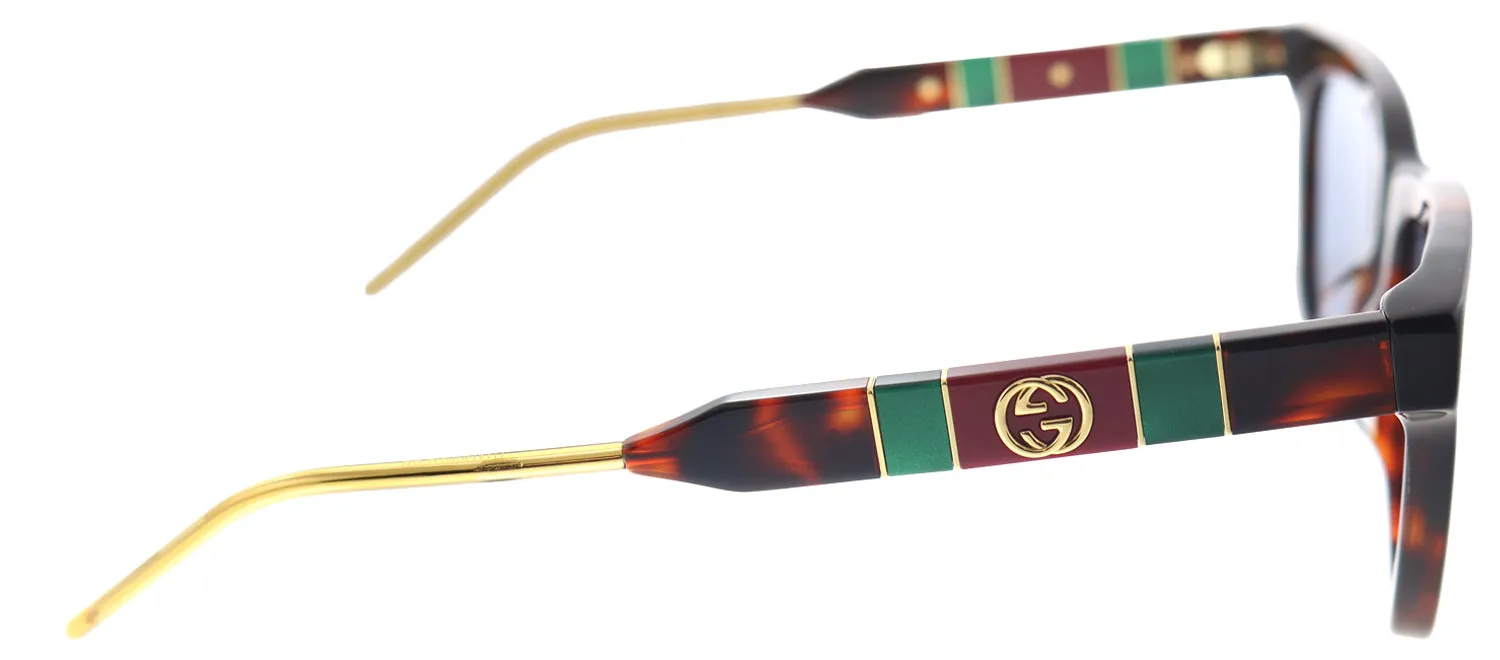Gucci GG 0598S 002 Rectangle Acetate Tortoise/ Havana Sunglasses with Blue Lens sold by Gaffos product image thumbnail 3