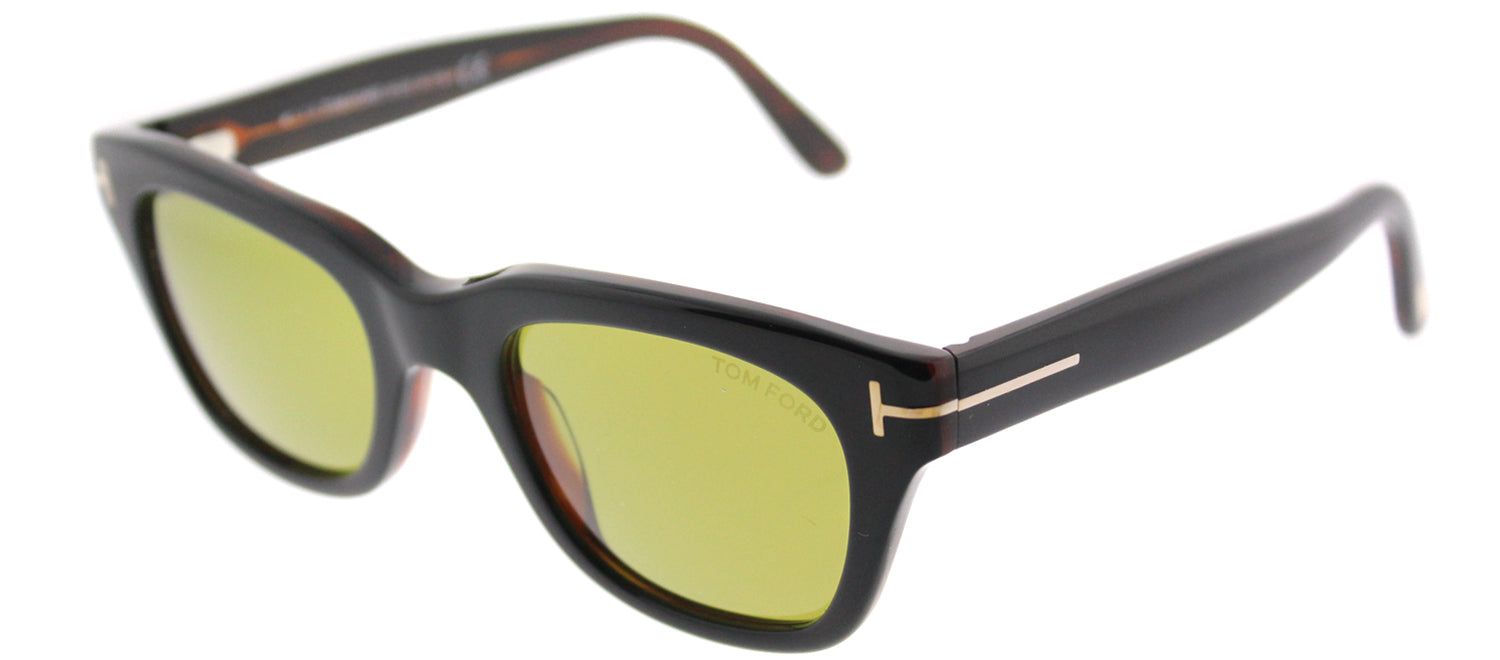 Tom Ford TF 237 05N Rectangle Plastic Black Sunglasses with Green Lens sold by Gaffos product image thumbnail 2