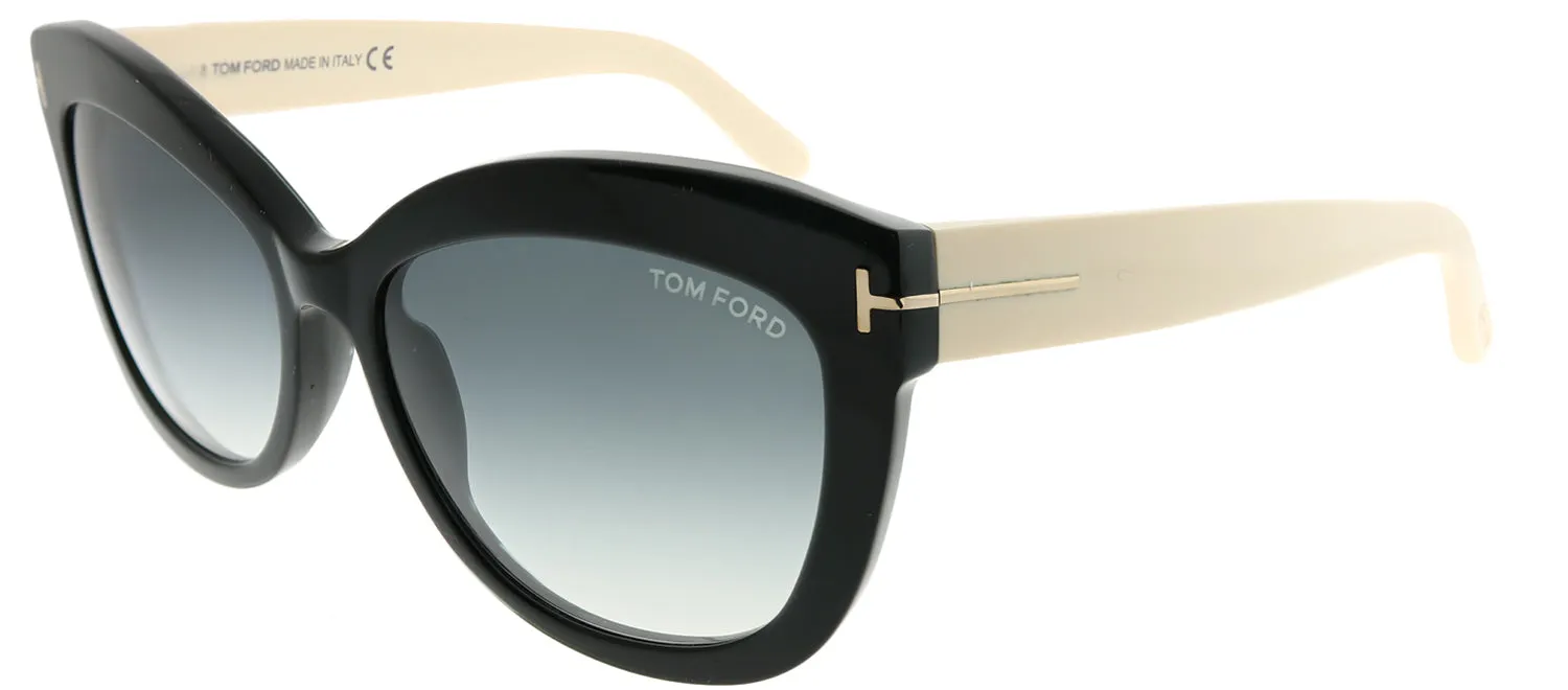 Tom Ford Alistair TF 524 05B Cat-Eye Plastic Black Sunglasses with Grey Gradient Lens sold by Gaffos product image thumbnail 2
