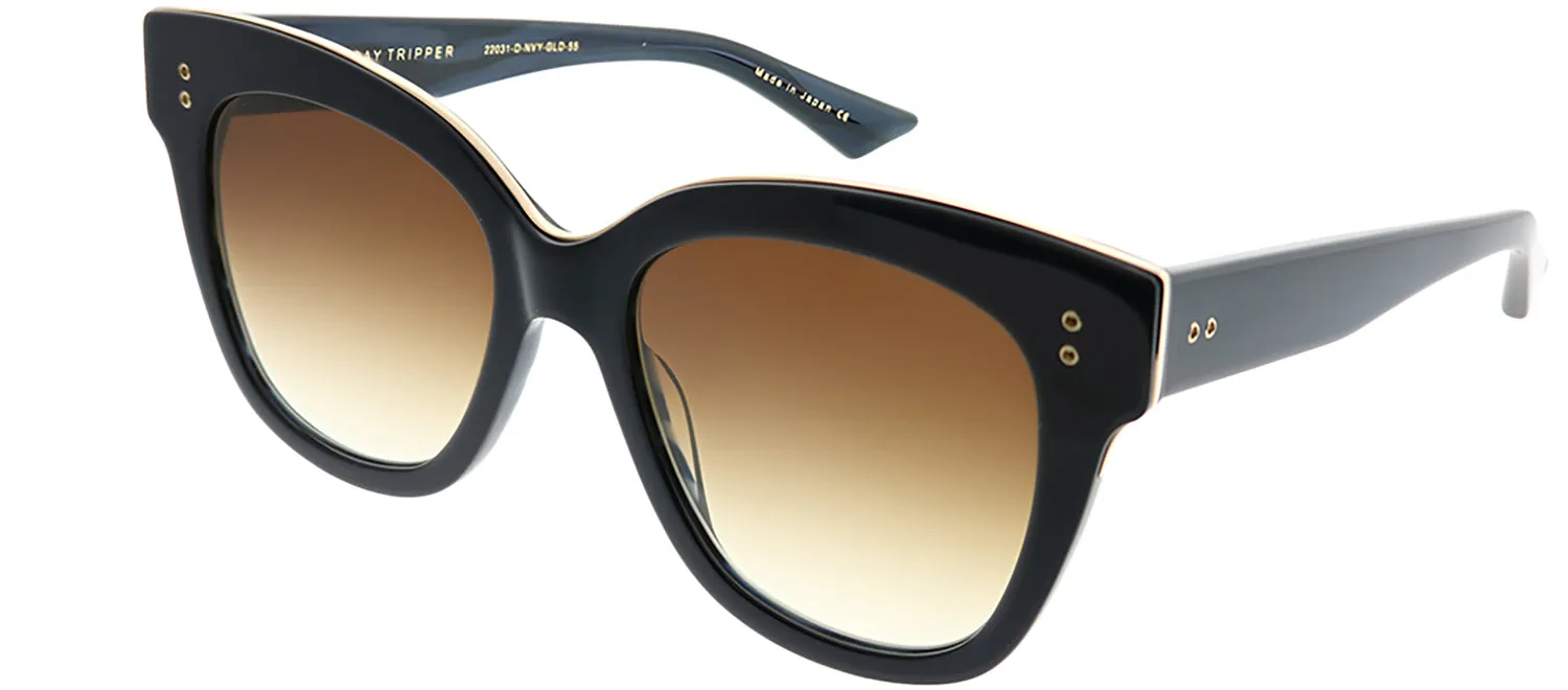 Dita Day Tripper DT 22031-D-NVY-GLD Square Plastic Blue Sunglasses with Dark Brown Gradient AR Lens sold by Gaffos product image thumbnail 2