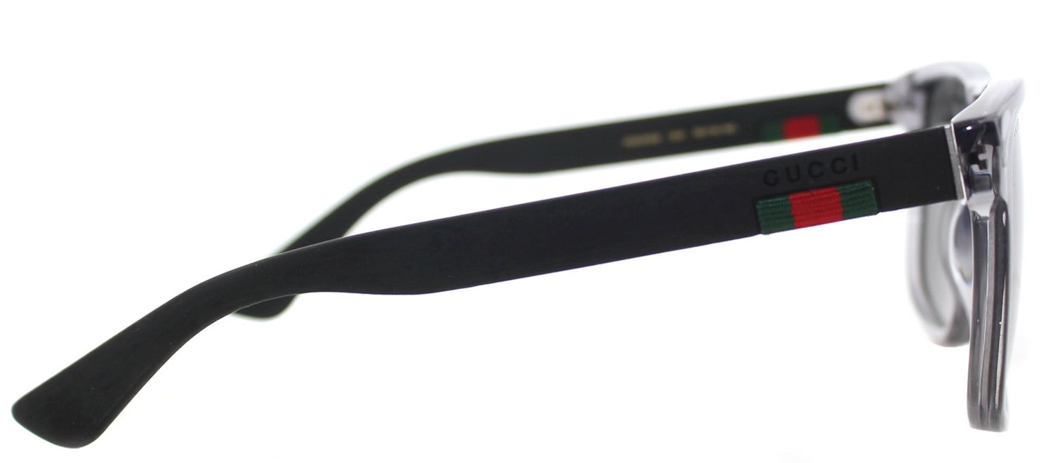 Gucci GG 0010S 004 Rectangle Acetate Grey Sunglasses with Grey Polarized Lens sold by Gaffos product image thumbnail 3