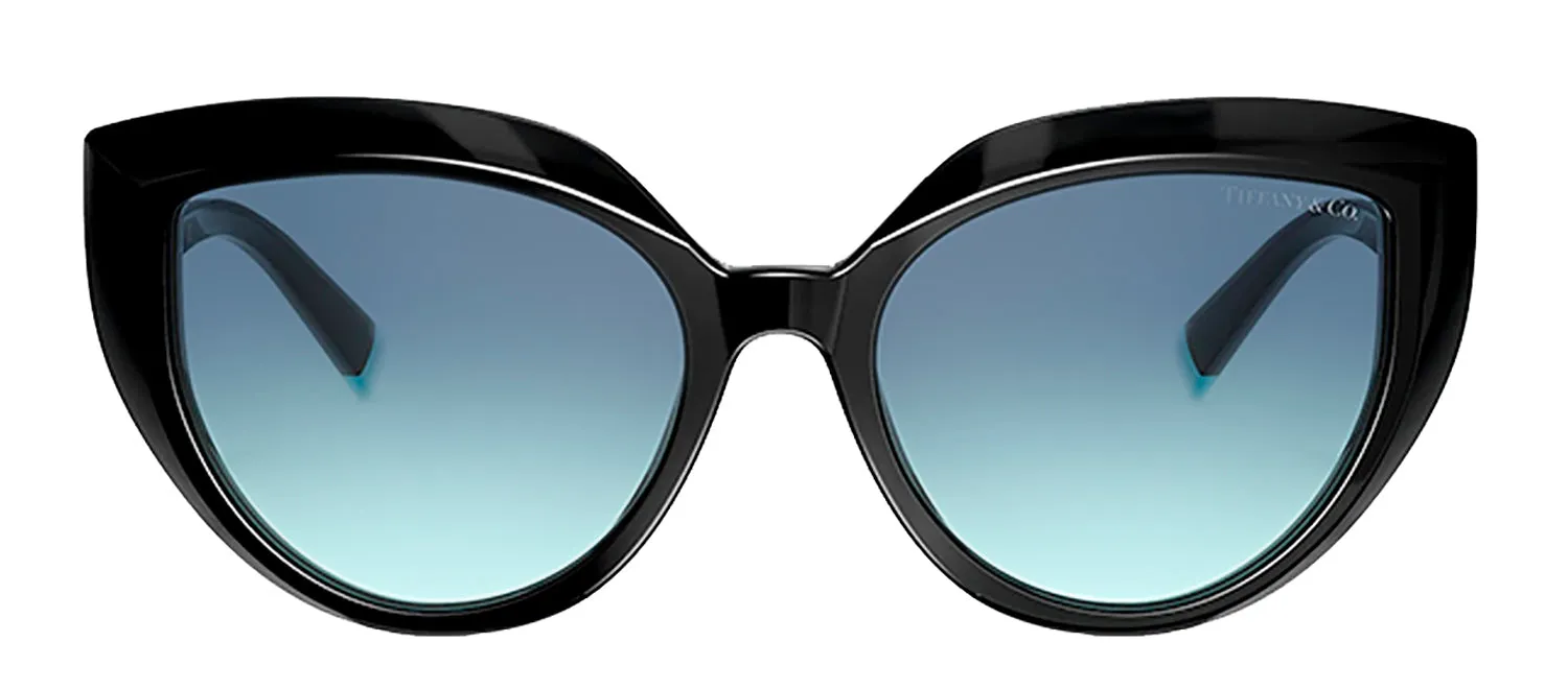 Tiffany & Co. TF 4170 80019S Cat-Eye Plastic Black Sunglasses with Blue Gradient Lens sold by Gaffos