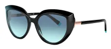 Tiffany & Co. TF 4170 80019S Cat-Eye Plastic Black Sunglasses with Blue Gradient Lens sold by Gaffos