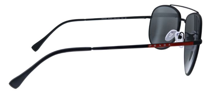 Prada Linea Rossa PS 55US DG05S0 Pilot Metal Black Sunglasses with Grey Lens sold by Gaffos