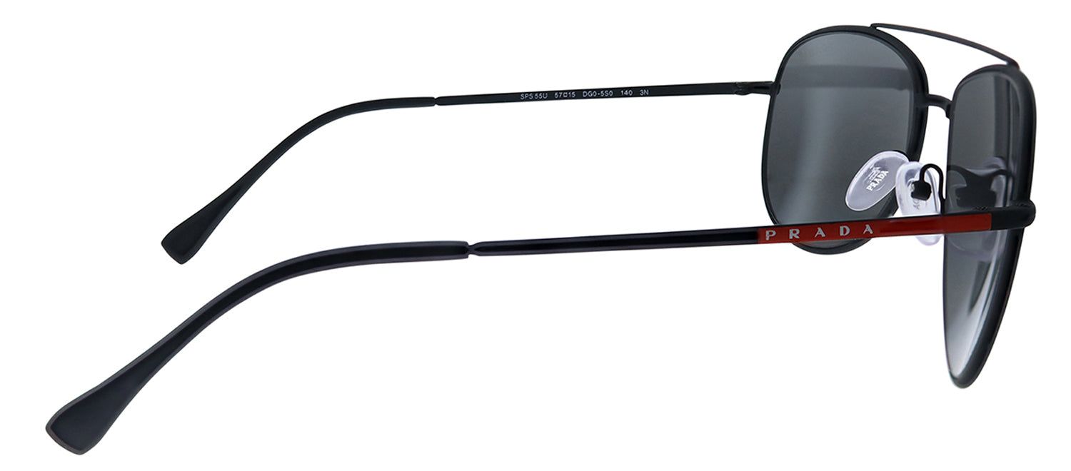 Prada Linea Rossa PS 55US DG05S0 Pilot Metal Black Sunglasses with Grey Lens sold by Gaffos product image thumbnail 3