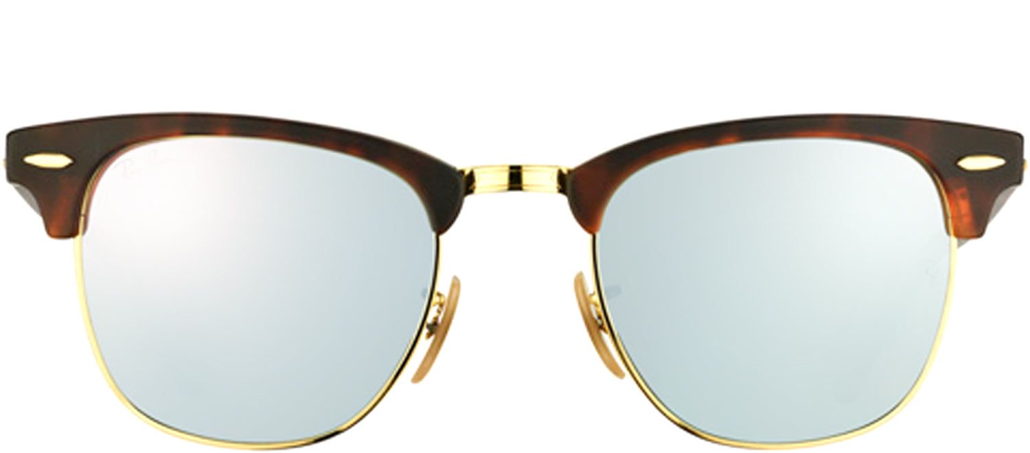 Ray-Ban RB 3016 114530 Clubmaster Plastic Tortoise/ Havana Sunglasses with Silver Mirror Lens sold by Gaffos