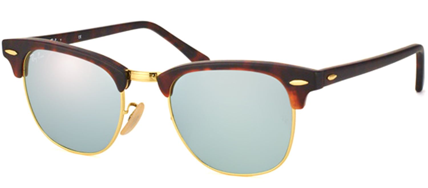 Ray-Ban RB 3016 114530 Clubmaster Plastic Tortoise/ Havana Sunglasses with Silver Mirror Lens sold by Gaffos product image thumbnail 2