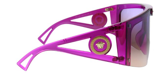Versace VE 4393 533487 Shield Plastic Pink Sunglasses with Pink Or Grey Clip On Lens sold by Gaffos