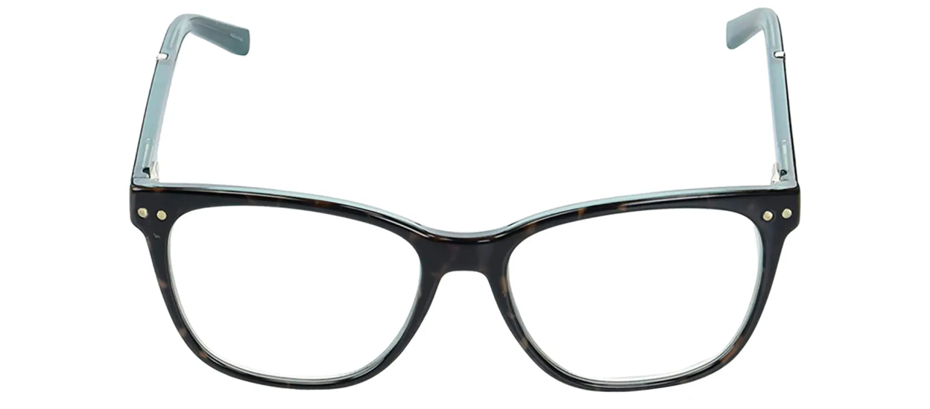 Kate Spade KS Joyanne IPR Square Plastic Havana Reading Glasses with Clear Blue Block Lens made by Kate Spade