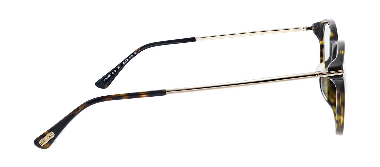 Tom Ford FT 5553FB 052 Round Plastic Havana Eyeglasses with Havana Plastic Frame And Temple sold by Gaffos product image thumbnail 3