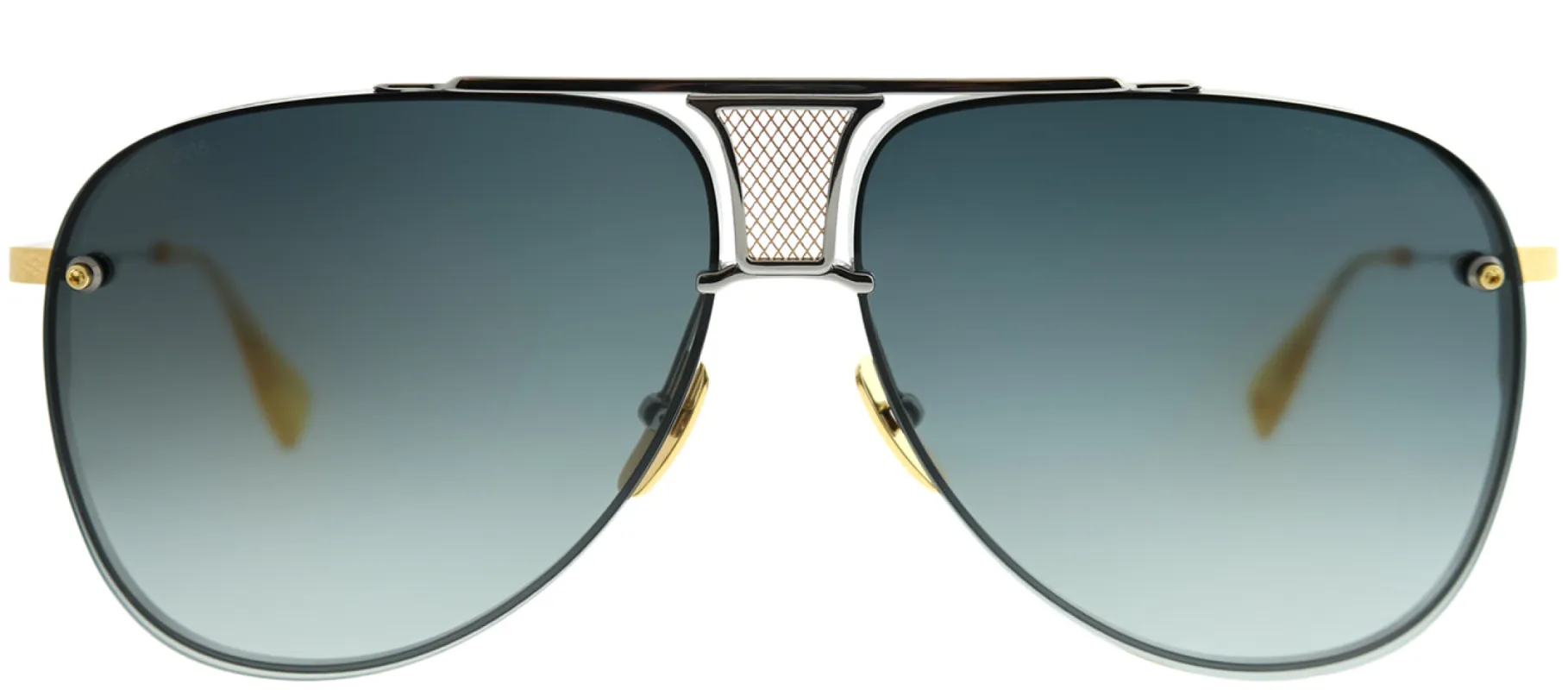 Dita Decade Two DT DRX-2082-A-SLV-GLD Aviator Metal Silver Sunglasses with Dark Grey Gradient AR Lens sold by Gaffos