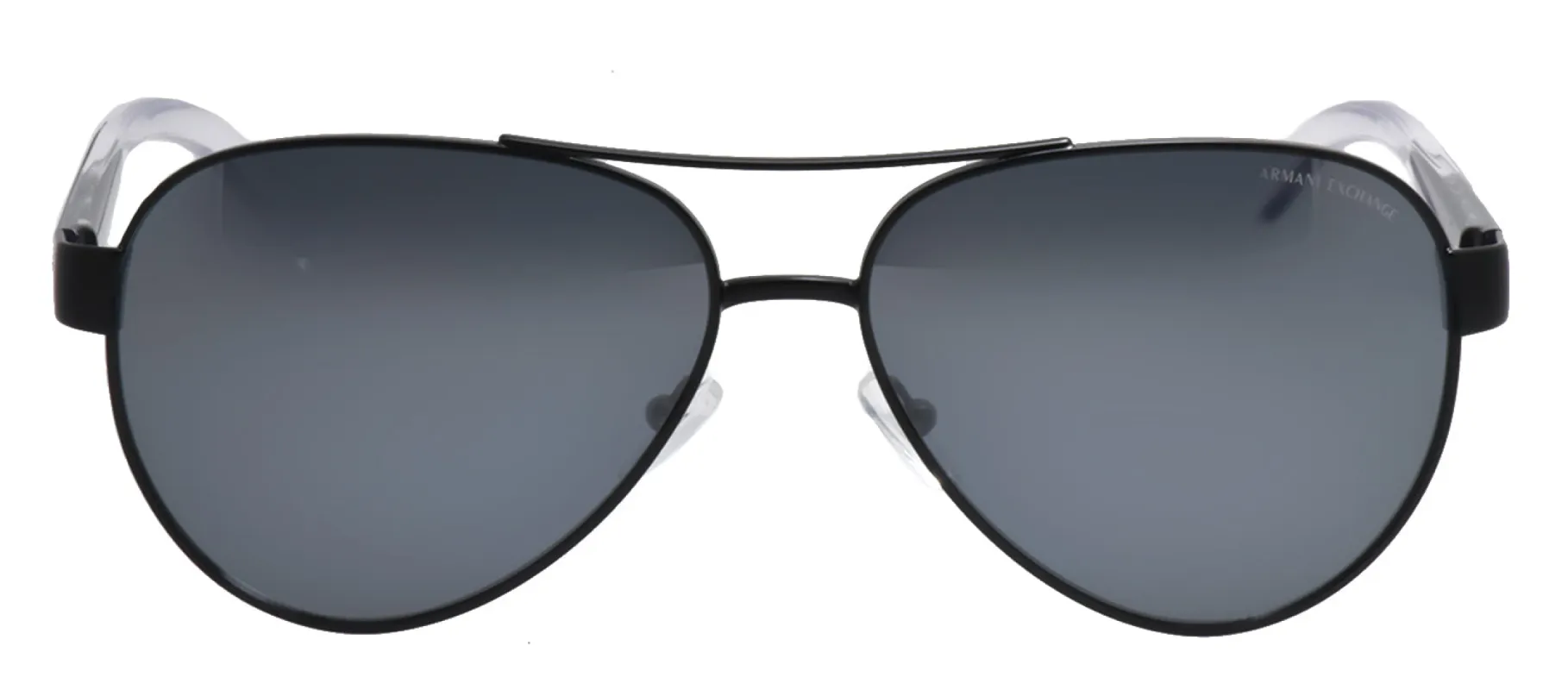 Armani Exchange AX 2034S 60636G Aviator Metal Black Sunglasses with Grey Mirror Lens sold by Gaffos