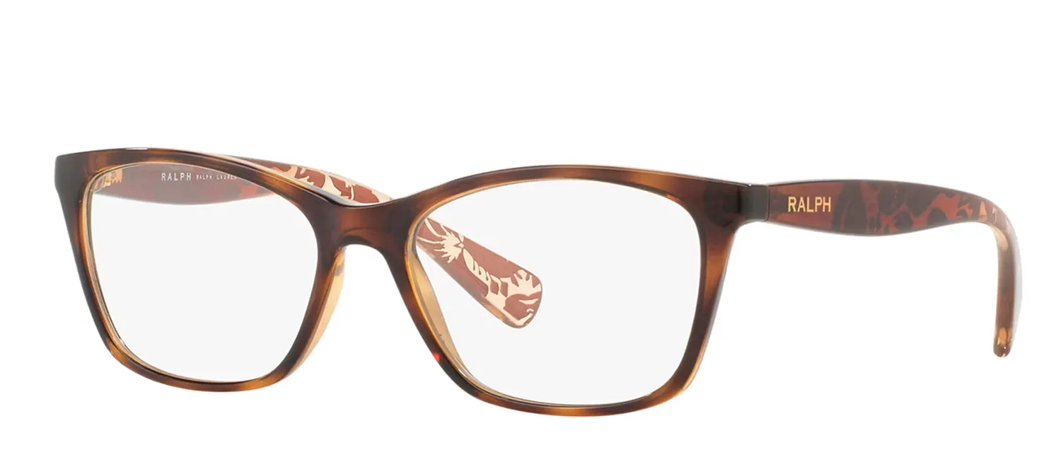 Ralph Lauren RA 7071 502 Cat-Eye Plastic Havana Eyeglasses with Logo Stamped Demo Lens sold by Gaffos product image thumbnail 2