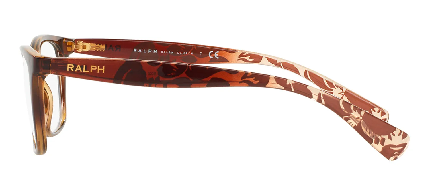 Ralph Lauren RA 7071 502 Cat-Eye Plastic Havana Eyeglasses with Logo Stamped Demo Lens sold by Gaffos product image thumbnail 3