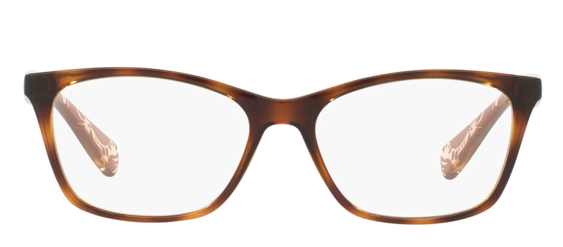Ralph Lauren RA 7071 502 Cat-Eye Plastic Havana Eyeglasses with Logo Stamped Demo Lens sold by Gaffos