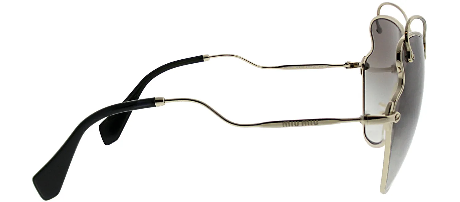 Miu Miu Scenique Collection MU 56RS ZVN0A761 Cat-Eye Metal Gold Sunglasses with Brown Gradient Lens sold by Gaffos product image thumbnail 3