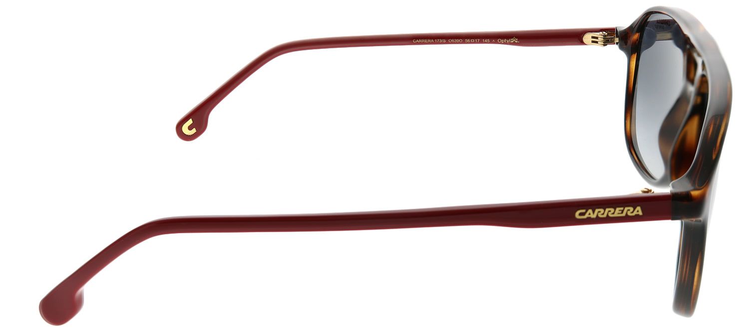 Carrera CA Carrera173 O63 9O Aviator Plastic Tortoise/ Havana Sunglasses with Dark Grey Gradient Lens sold by Gaffos product image thumbnail 3