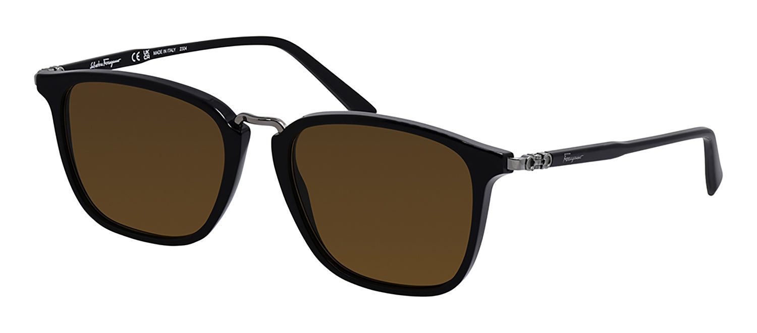 Salvatore Ferragamo SF 910S 001 Square Plastic Black Sunglasses with Brown Lens sold by Gaffos product image thumbnail 2