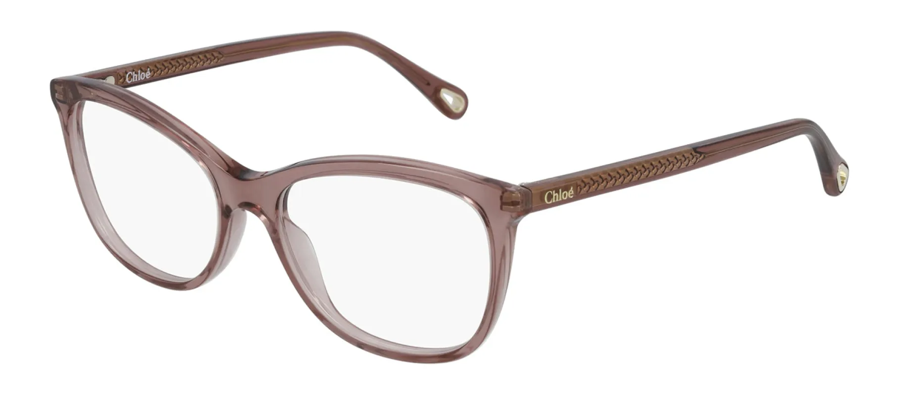 Chloe CH 0013O 006 Rectangle Plastic Pink Eyeglasses with Logo Stamped Demo Lenses sold by Gaffos