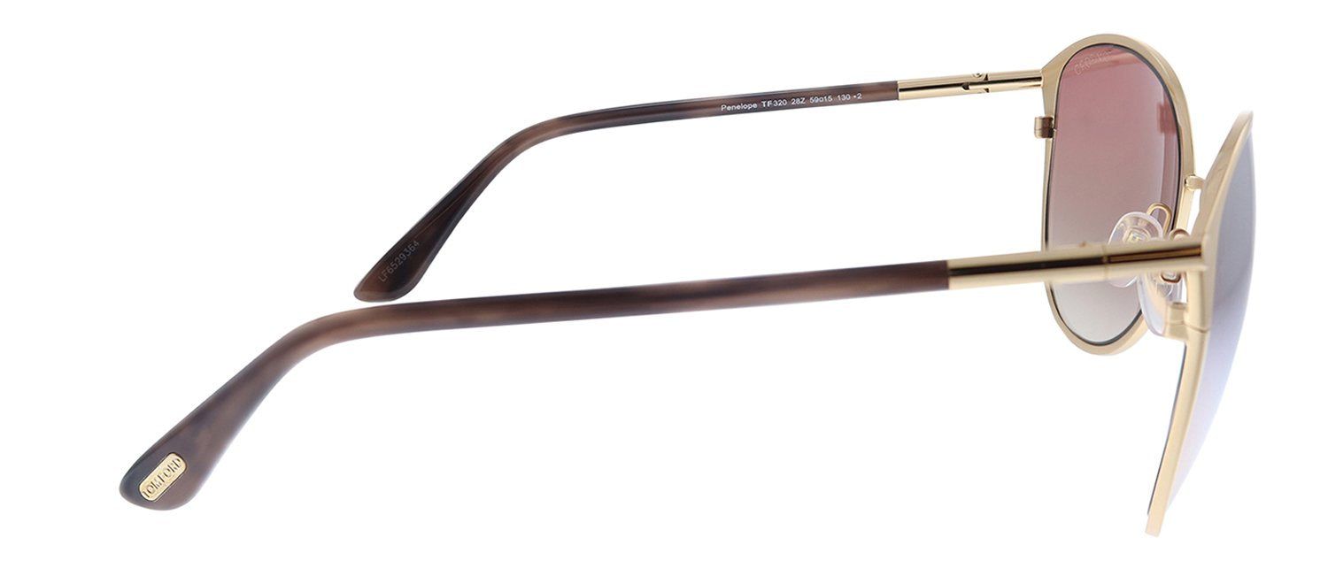 Tom Ford TF 320 28Z Penelope Cat-Eye Metal Rose Gold Sunglasses with Pink Gradient Lens sold by Gaffos product image thumbnail 3