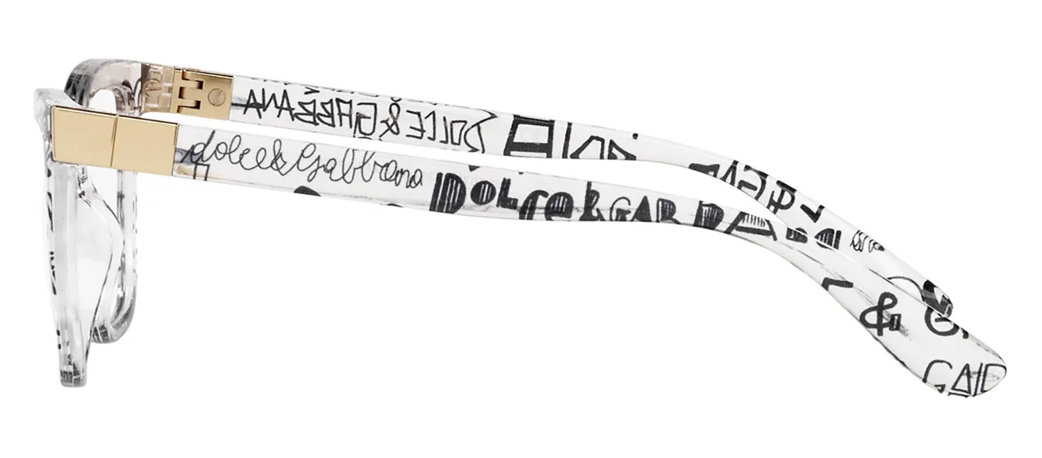 Dolce & Gabbana DG 5076 3314 Cat-Eye Plastic Multicolor Eyeglasses with Logo Stamped Demo Lenses sold by Gaffos product image thumbnail 3