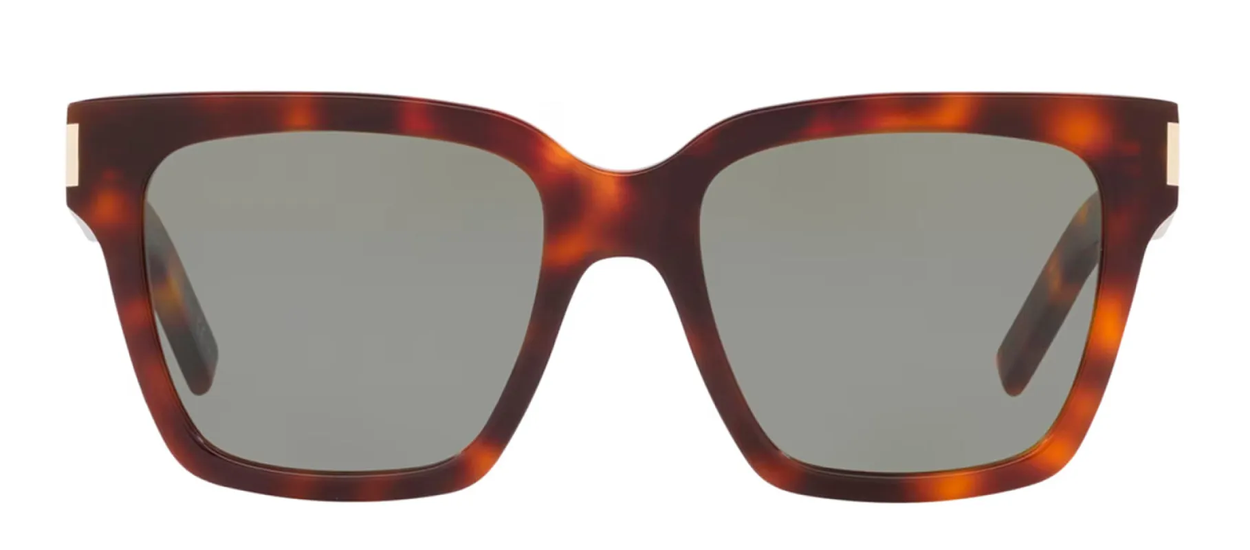 Saint Laurent SL 507S 3 Rectangle Plastic Havana Sunglasses with Green Lens sold by Gaffos