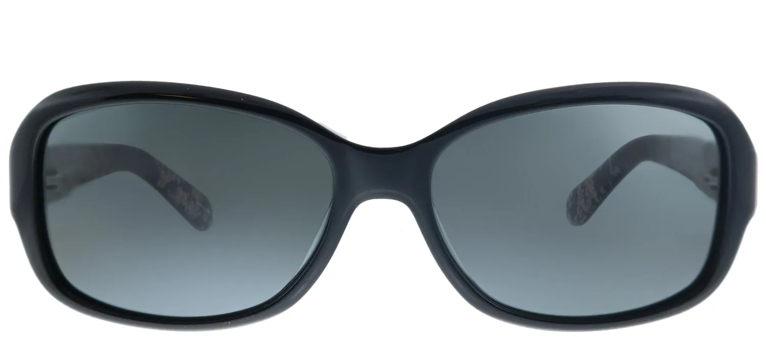 Kate Spade KS Cheyenne/P Y21 Rectangle Plastic Black Sunglasses with Grey Polarized Lens sold by Gaffos