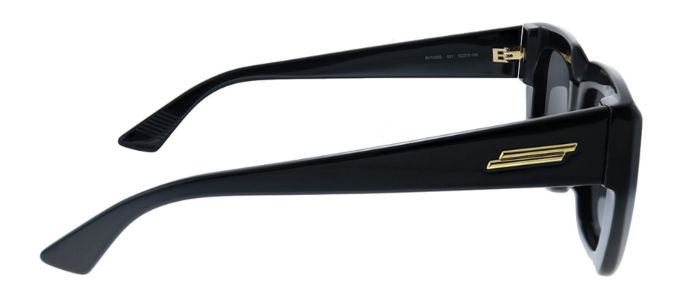 Bottega Veneta BV 1030S 001 Geometric Acetate Black Sunglasses with Grey Lens sold by Gaffos