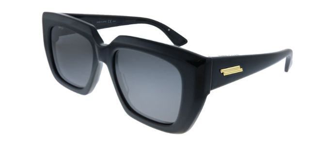 Bottega Veneta BV 1030S 001 Geometric Acetate Black Sunglasses with Grey Lens sold by Gaffos