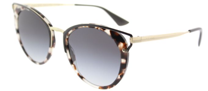 Prada PR 66TS UAO5D1 Round Metal Tortoise/ Havana Sunglasses with Grey Gradient Lens sold by Gaffos