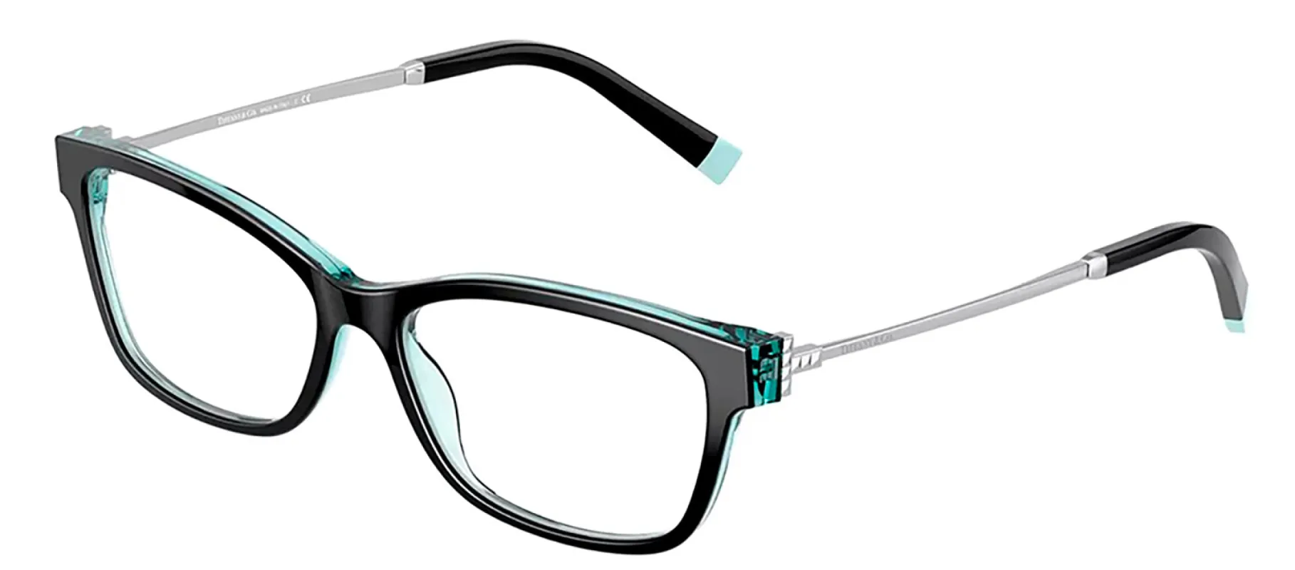 Tiffany & Co. TF 2204F 8285 Rectangle Plastic Black Eyeglasses with Logo Stamped Demo Lenses sold by Gaffos