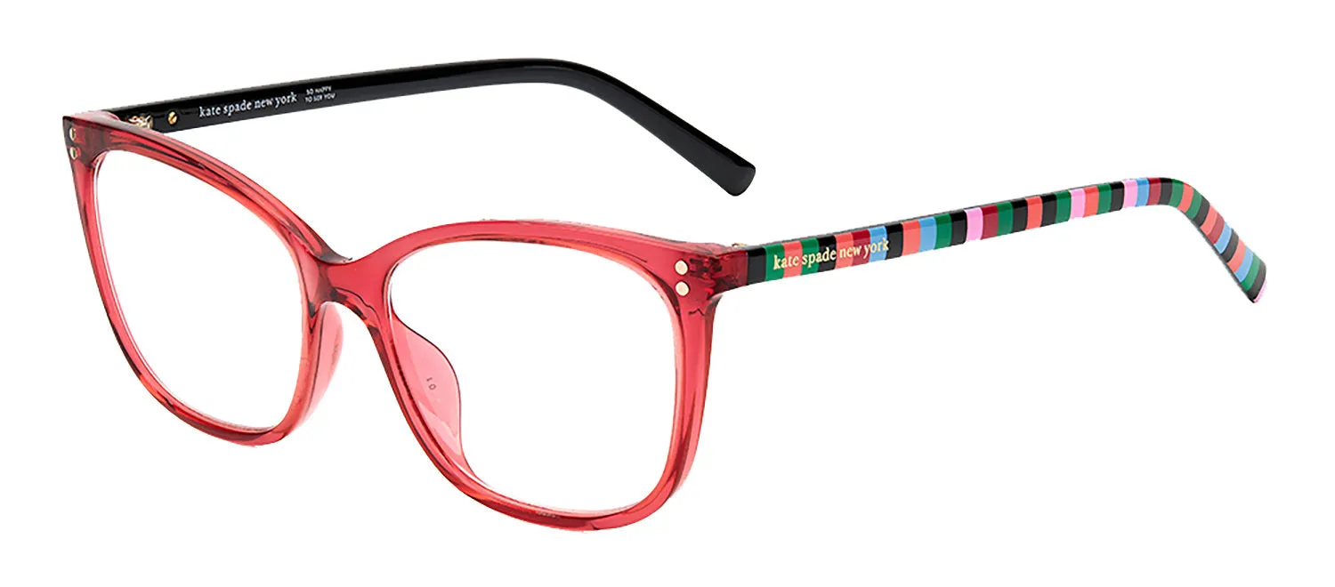 Kate Spade KS Aubree 0T7 Cat-Eye Plastic Red Eyeglasses with Clear Blue Block Coating Lens sold by Gaffos product image thumbnail 2