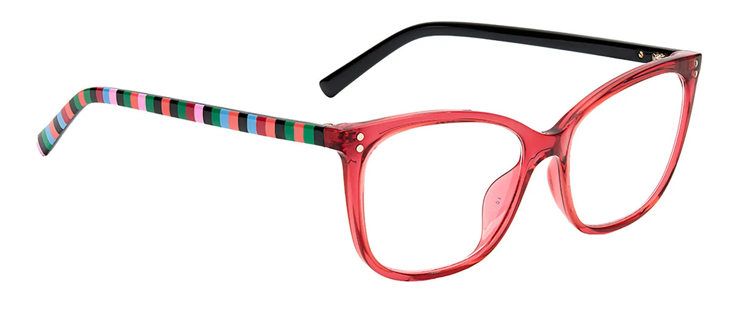 Kate Spade KS Aubree 0T7 Cat-Eye Plastic Red Eyeglasses with Clear Blue Block Coating Lens sold by Gaffos product image thumbnail 3
