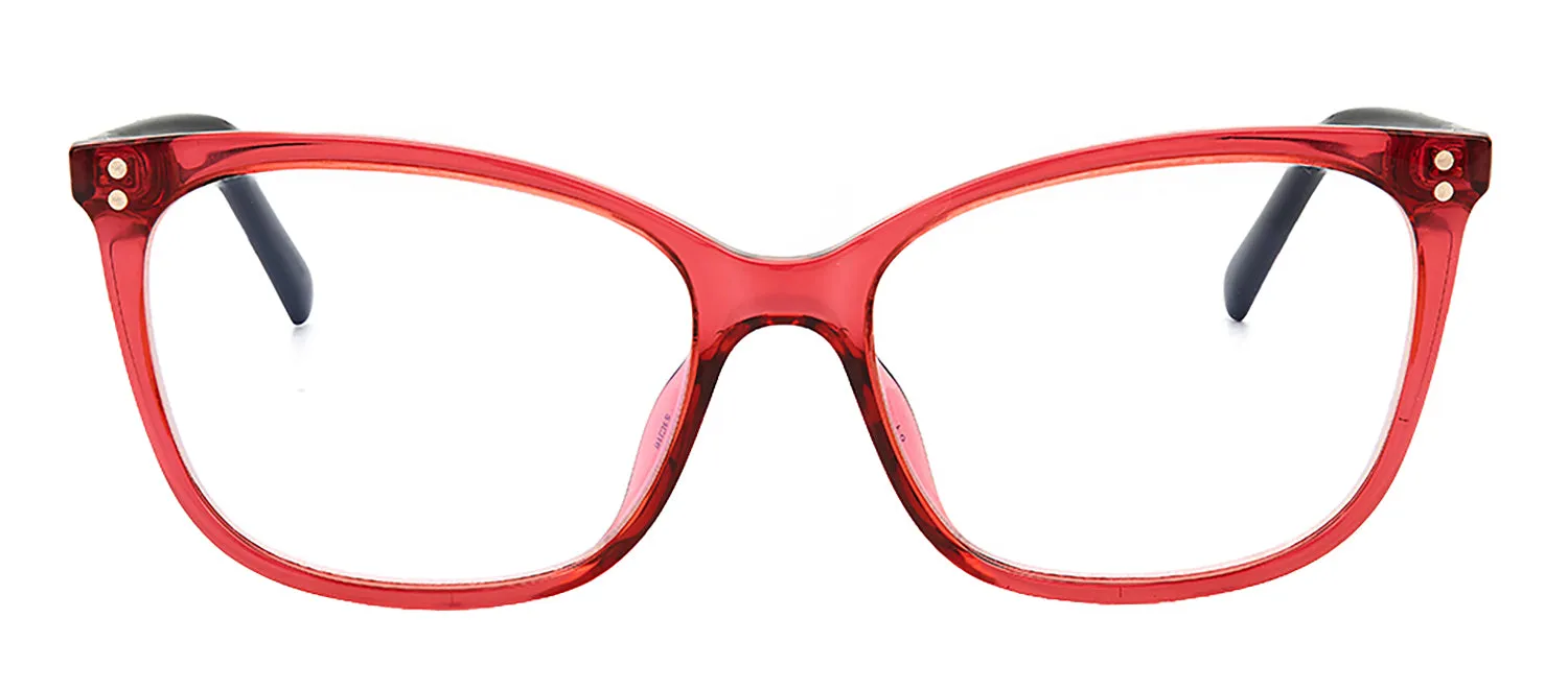 Kate Spade KS Aubree 0T7 Cat-Eye Plastic Red Eyeglasses with Clear Blue Block Coating Lens sold by Gaffos