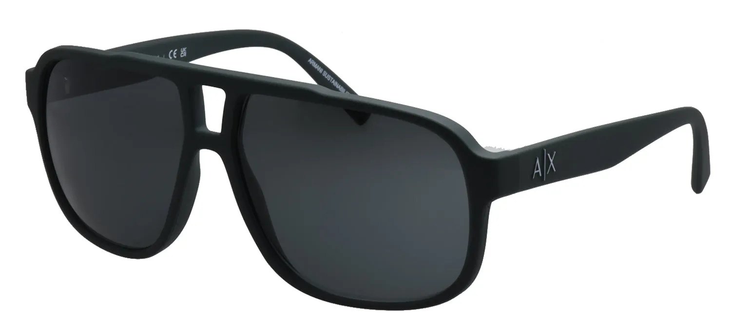 Armani Exchange AX 4104S 831087 Rectangle Plastic Green Sunglasses with Grey Lens sold by Gaffos product image thumbnail 2