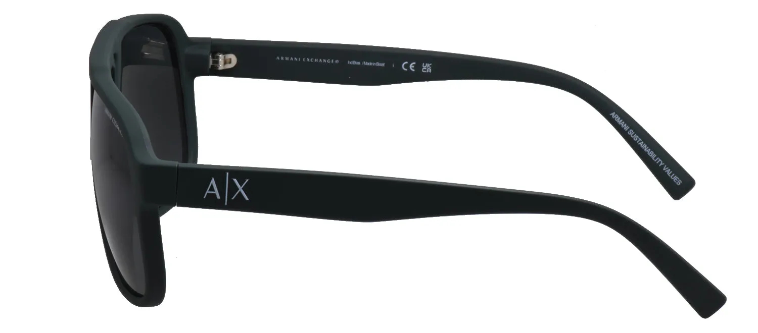 Armani Exchange AX 4104S 831087 Rectangle Plastic Green Sunglasses with Grey Lens sold by Gaffos product image thumbnail 4